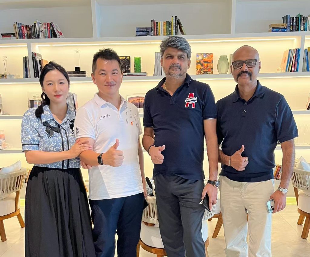 ISHA Lighting team meeting with international clients for commercial LED lighting projects