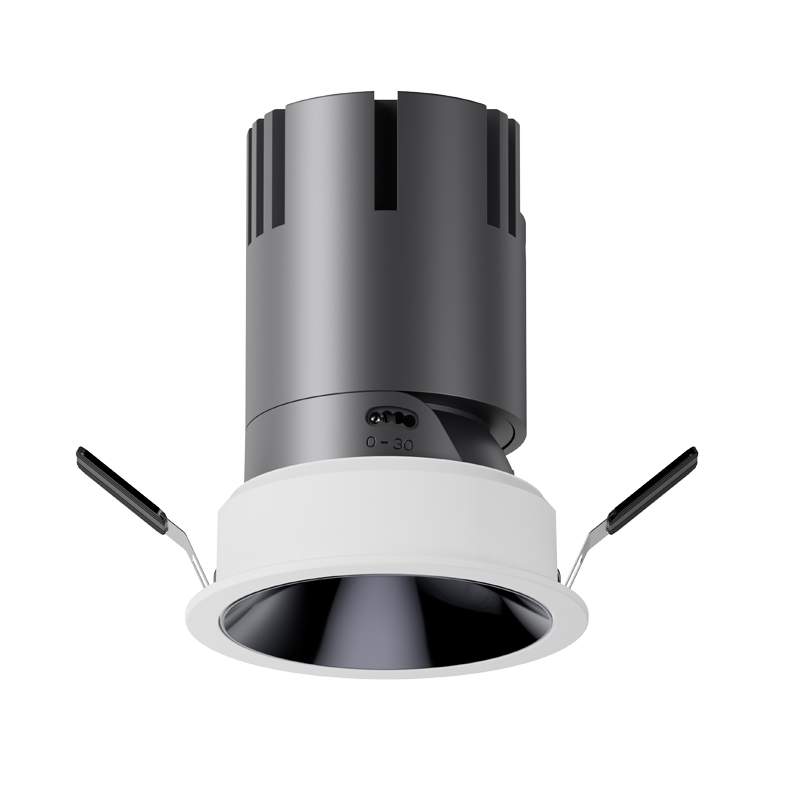 KX3168 Adjustable LED Downlight 0–30° Anti-Glare KX3168 adjustable LED downlight with 0–30 degree tilt and deep anti-glare design