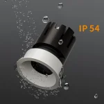 AC9292 IP54 waterproof LED spotlight with round trim options for commercial ceiling lighting