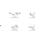 AC9293 wall wash lamp trim styles and face ring options