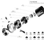 KX3062 LED spotlight structure breakdown diagram showing anti glare optical components and heatsink system