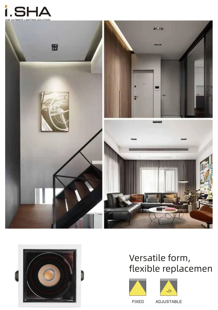 KX3062 multi head adjustable ceiling spotlight used in modern residential interior lighting