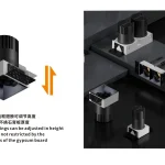 trimless recessed spotlight frameless adjustable installation KX3168 plaster in architectural lighting fixture
