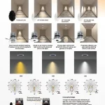Yijia ceiling spotlight beam angle options with optical control and anti glare lighting performance