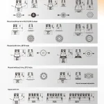Yijia ceiling spotlight dimensions and cutout size diagram with detailed installation specifications