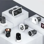 AC9268 IP44 ceiling spotlight series with round and square face ring options deep anti glare optics and multiple reflector designs