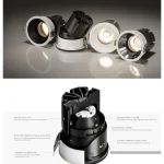 AC9294 anti glare spotlight structure with optical control and adjustable lighting performance