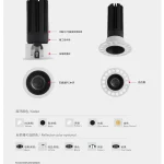 KX3106 PC electroplated mini spotlight color options and reflector finish options