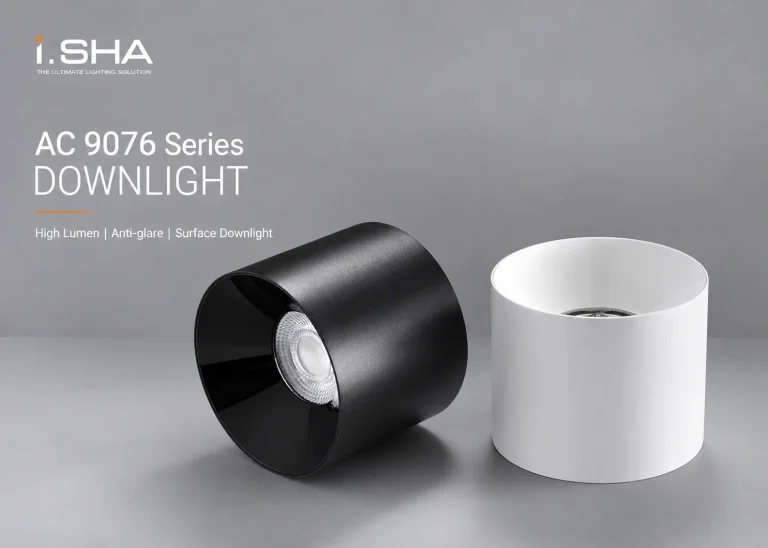 AC9076 surface mounted downlight with black and white anti glare cylinder design for commercial lighting