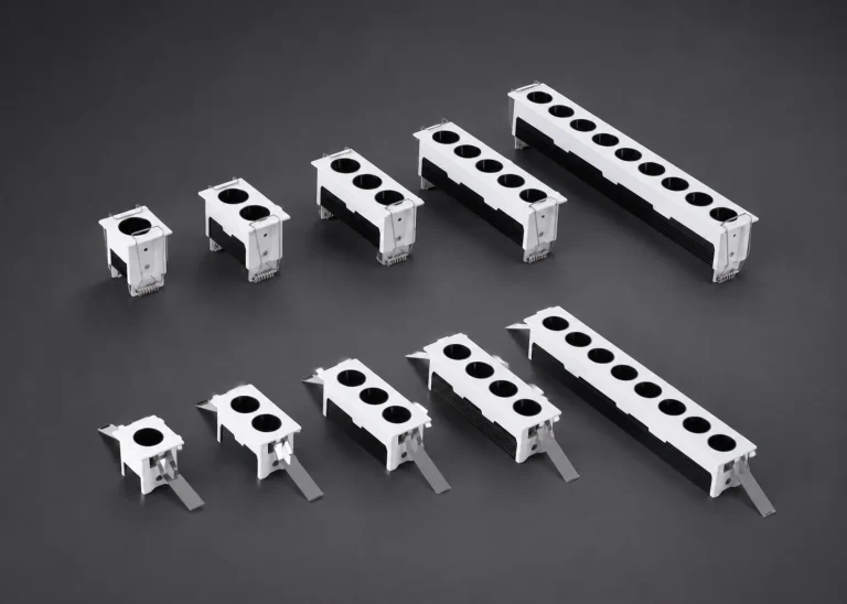 AC9178 spring clip linear spotlight series with 1-hole 2-hole 3-hole 5-hole and 10-hole recessed options
