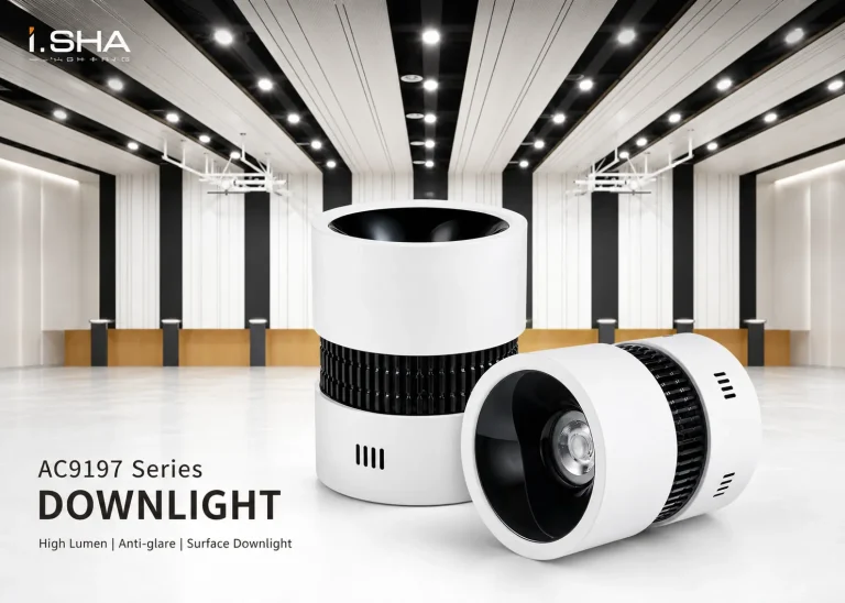 AC9197 high ceiling downlight with high lumen anti glare surface mounted design for commercial lighting