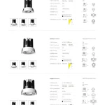 AC9293 LED wall wash lamp specifications dimensions cutout and power options