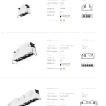 AC9349 optical grille spotlight high-efficiency specifications for 3-head 5-head and 10-head recessed models