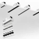 AC9349 optical grille spotlight series with recessed installation and anti-glare optical structure