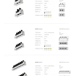 AC9352 rotating grille spotlight square anti-glare cup specifications for 2-head 4-head and 8-head recessed models