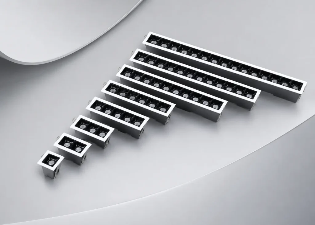 IS3300 square linear spotlight series with multiple recessed anti-glare configurations