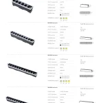 IS3300 square linear spotlight specifications for 6-hole 10-hole 12-hole and 15-hole recessed models