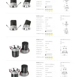 KX3062 adjustable ceiling spotlight specifications showing dimensions cutout size power and beam angle options