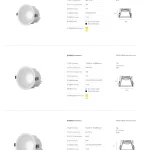 KX3085 bright moon downlight 110 degree soft light specifications for 75mm 95mm and 130mm recessed round models
