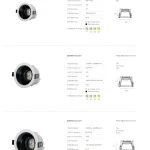 KX3085 bright moon downlight specifications for 75mm 95mm and 130mm recessed round models