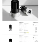 KX3131 LED spotlight anti glare commercial ceiling light detail