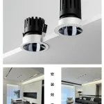 KX3131 LED spotlight installation effect in modern ceiling lighting