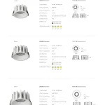 KX3140 waterproof downlight specifications for 145mm 165mm and 200mm IP65 round recessed models