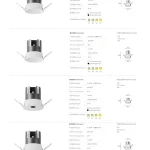 KX3168 round recessed spotlight specifications multiple sizes with cutout dimensions power options and beam angle for architectural lighting